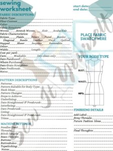 Sewing plan for fashion garments