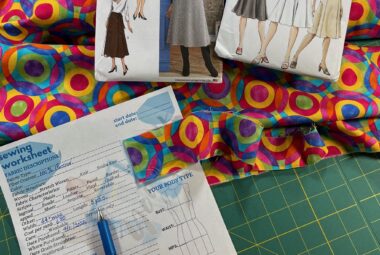 Sewing plan tracks progress of projects.