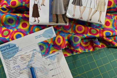 Sewing plan tracks progress of projects.